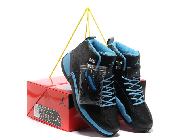 2013 Hardback Air Jordan 12 Black Blue Shoes