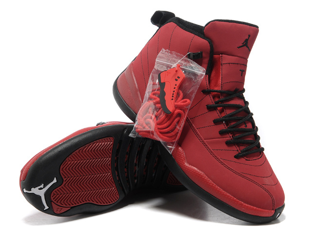 2013 Hardback Air Jordan 12 Red Black Shoes - Click Image to Close