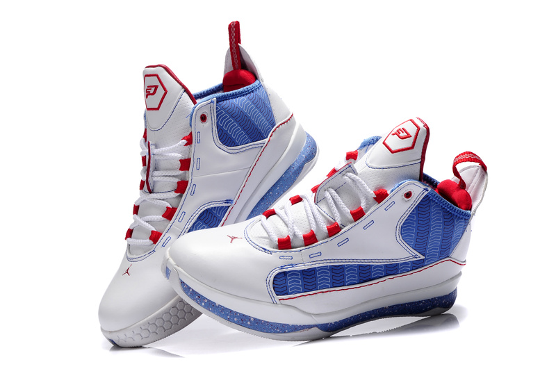 Cheap Jordan CP3 III White Blue Red For Women - Click Image to Close