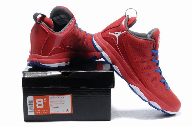 2013 Jordan CP3 VI Red Blue White Basketball Shoes - Click Image to Close