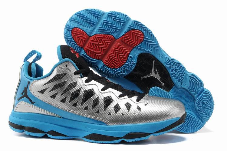 2013 Jordan CP3 VI Silver Black Blue Basketball Shoes - Click Image to Close