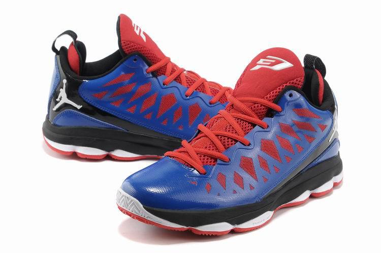 2013 Jordan CP3 VI Silver Blue Red Black White Basketball Shoes - Click Image to Close