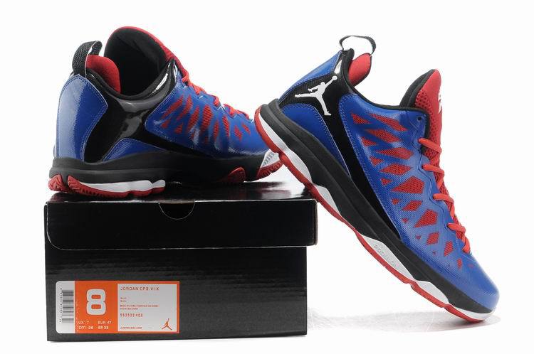 2013 Jordan CP3 VI Silver Blue Red Black White Basketball Shoes