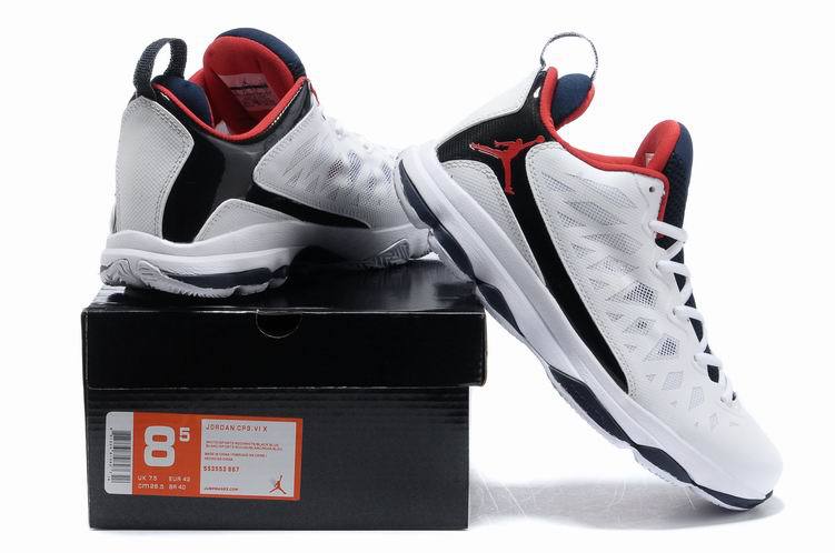 2013 Jordan CP3 VI White Black Red Basketball Shoes