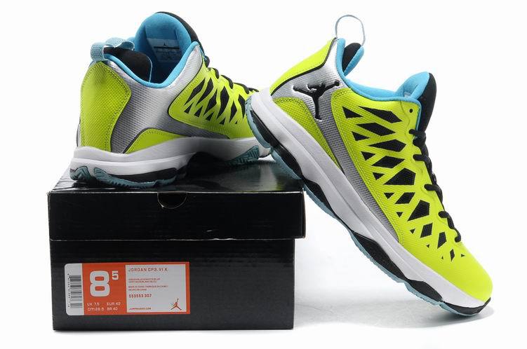 2013 Jordan CP3 VI Yellow Black White Basketball Shoes