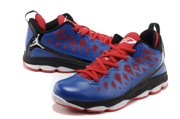 Cheap Authentic Jordan Christ Paul 6 Blue Red White Shoes - Click Image to Close