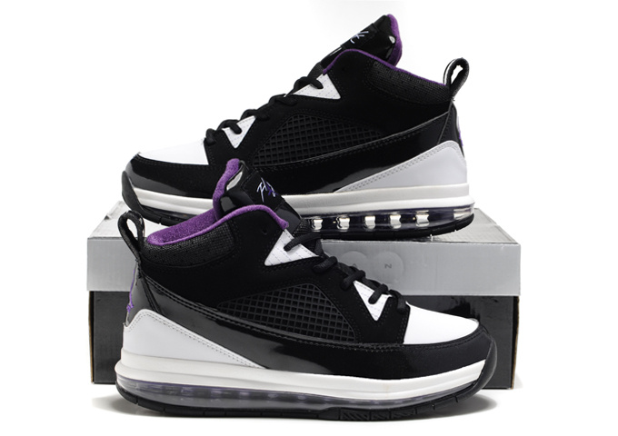 Authentic Air Jordan Fly Whole Palm Black White Purple Shoes