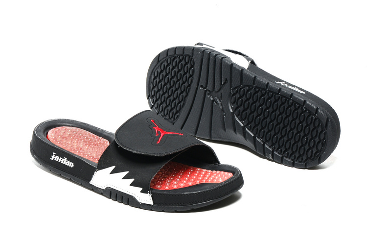 Jordan Hydro 5 Black Red White Slide Sandals