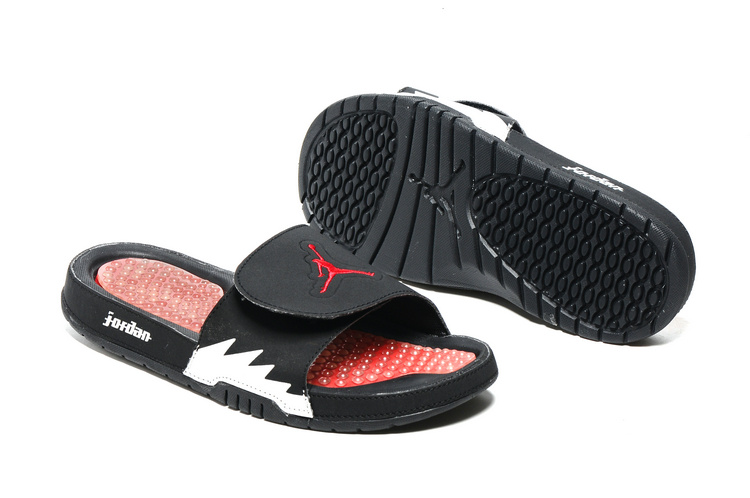 Jordan Hydro 5 Black Red White Slide Sandals - Click Image to Close