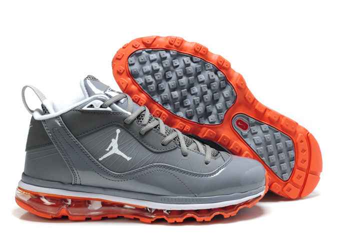 Comfortable Jordan Melo M8+Max 09 Grey White Orange Shoes