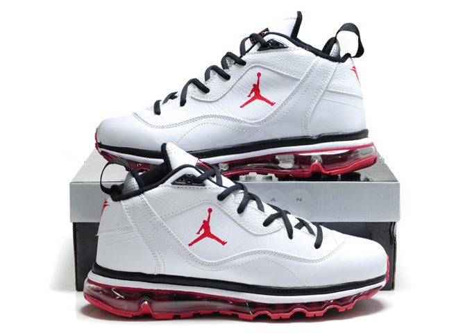 Comfortable Jordan Melo M8+Max 09 White Red Shoes - Click Image to Close