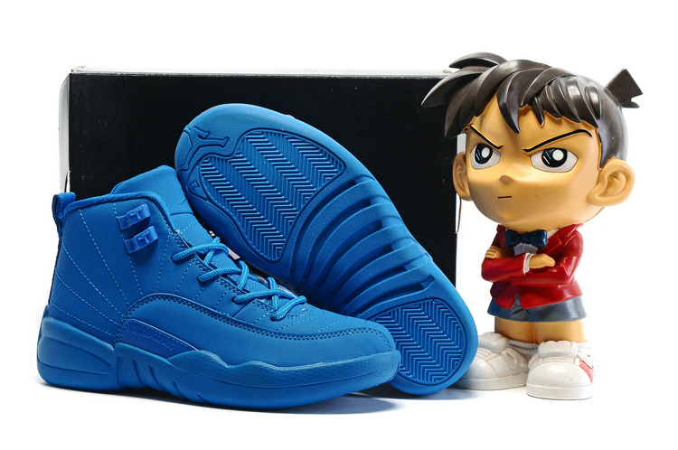 Kids Air Jordan 12 Retro Blue Suede 2016 Kids Air Jordan 12 Retro Blue Suede 2016