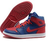 2015 Latest Air Jordan 1 Retro Red Blue White Shoes