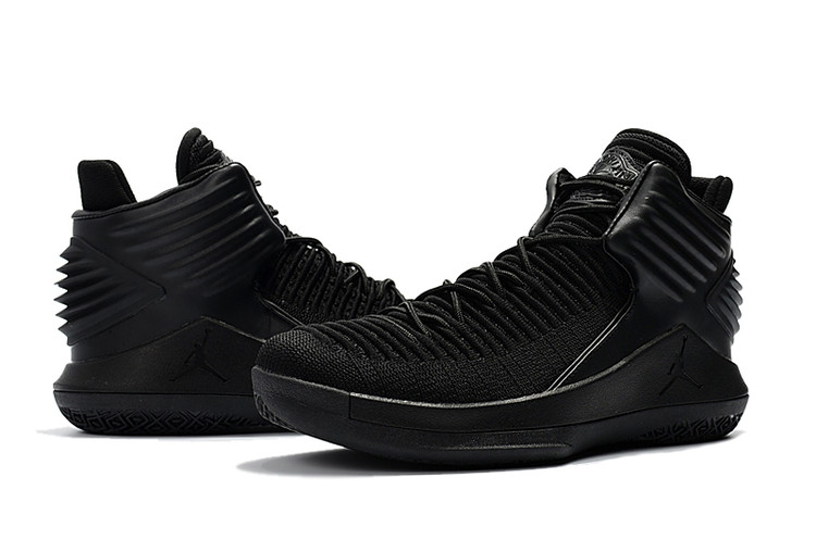 Men Jordan 32 All Black Shoes - Click Image to Close