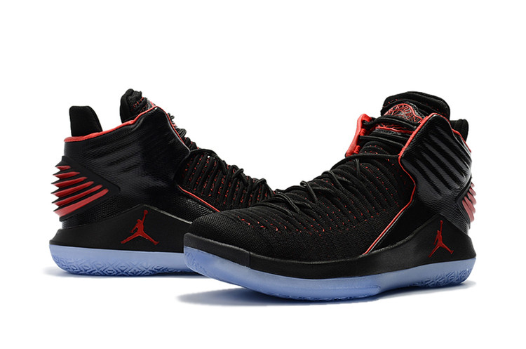 Men Jordan 32 Black Red Shoes - Click Image to Close