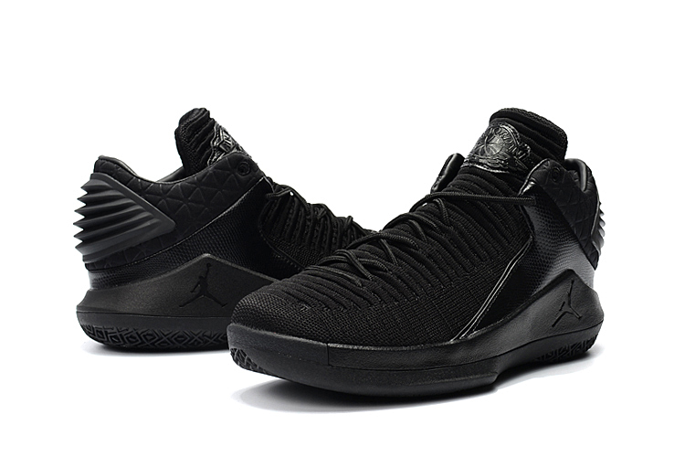 Men Jordan 32 Low All Black Shoes