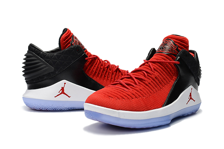 Men Jordan 32 Low Red Black White Shoes - Click Image to Close