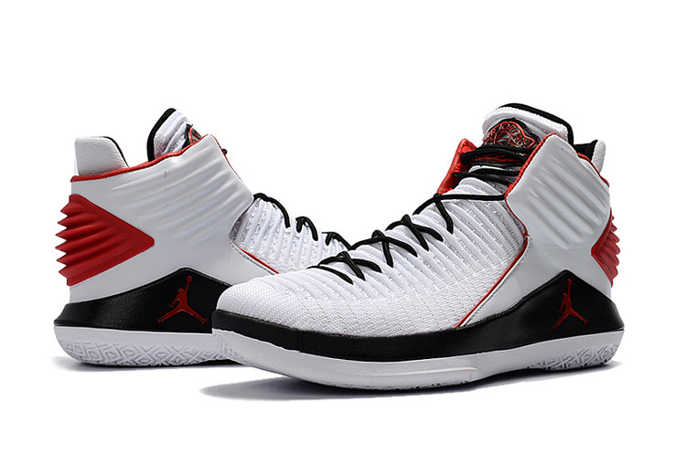 Men Jordan 32 White Red Black Shoes