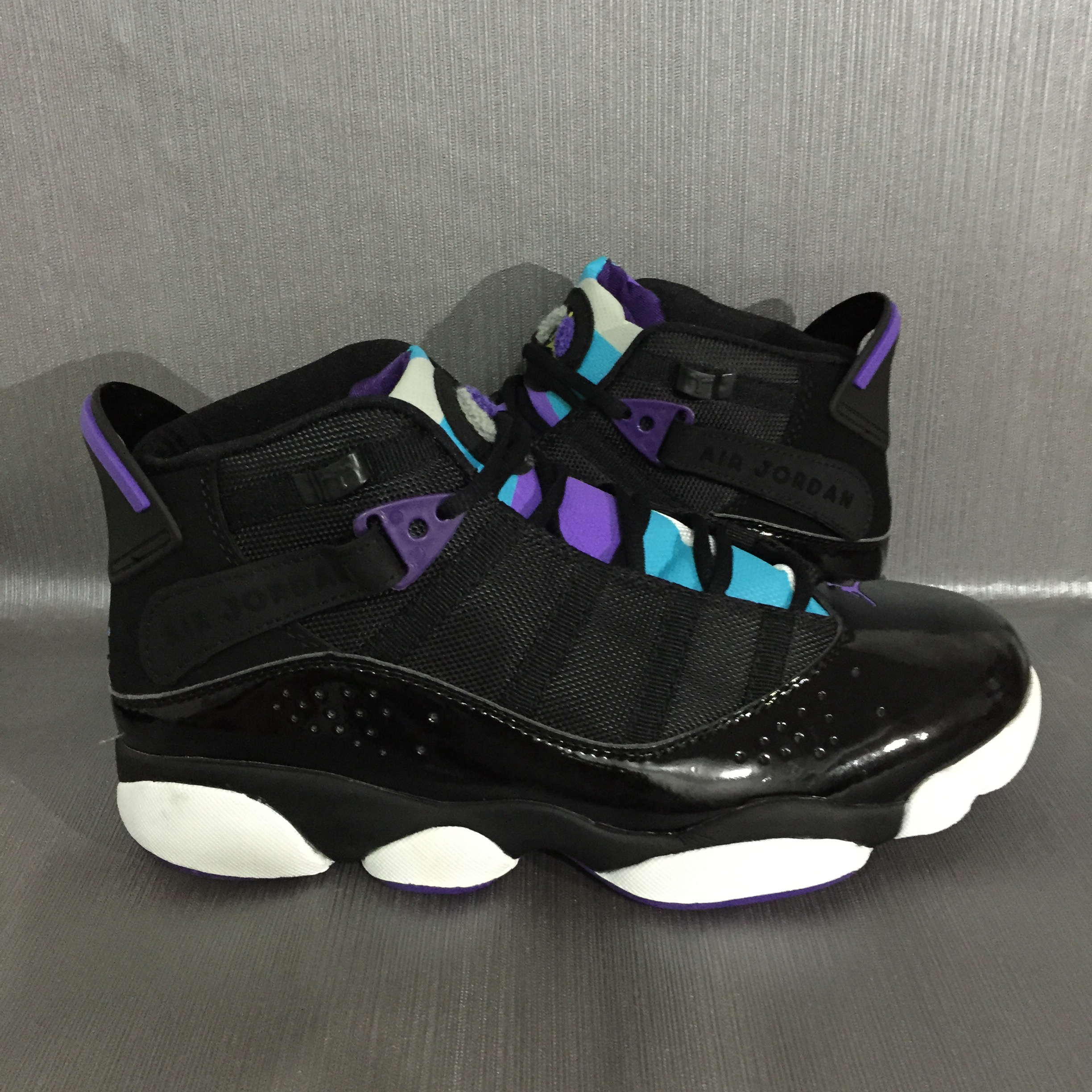 Men Jordan 6 Rings Black Purple 2017 Shoes - Click Image to Close