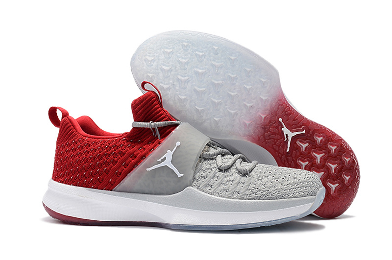 Men Jordan Trainer 2 Grey Red Shoes - Click Image to Close