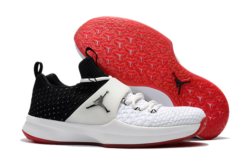 Men Jordan Trainer 2 White Black Red Shoes - Click Image to Close