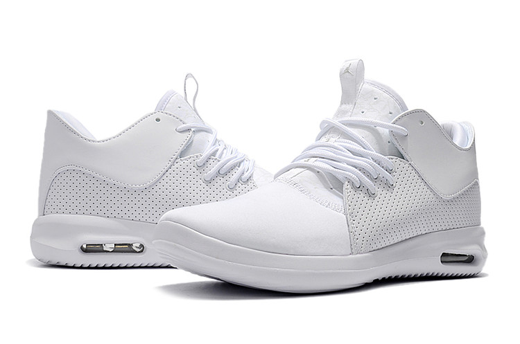 Mens Jordan Running Shoes 2018 All White - Click Image to Close