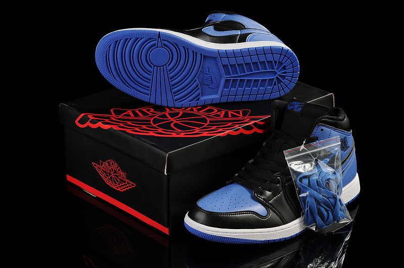 2013 Jordan 1 Retro Black Blue - Click Image to Close