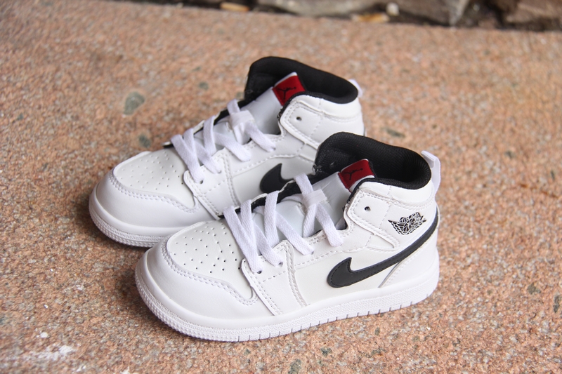 New Air Jordan 1 Black White For Kids