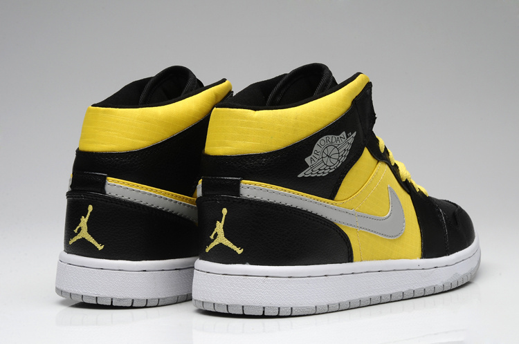 2013 Jordan 1 Retro Black Yellow White