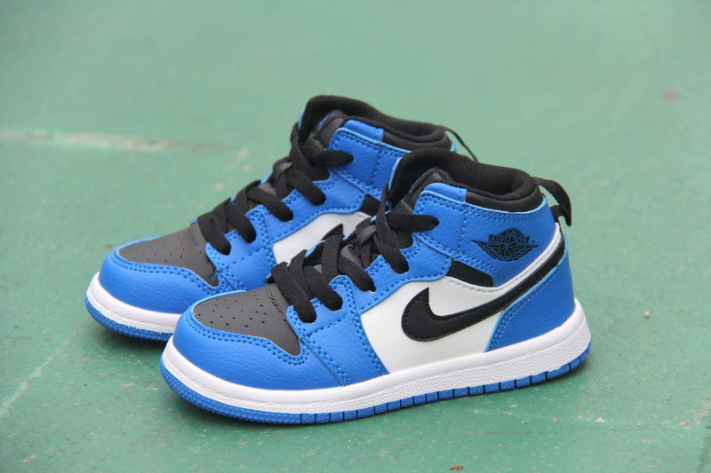 New Air Jordan 1 Blue Black White For Kids