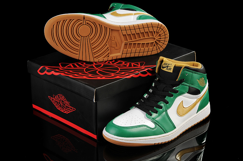 2013 Jordan 1 Retro Green White - Click Image to Close