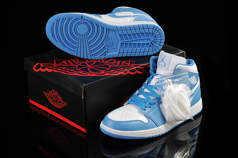 2013 Jordan 1 Retro White Light Blue - Click Image to Close