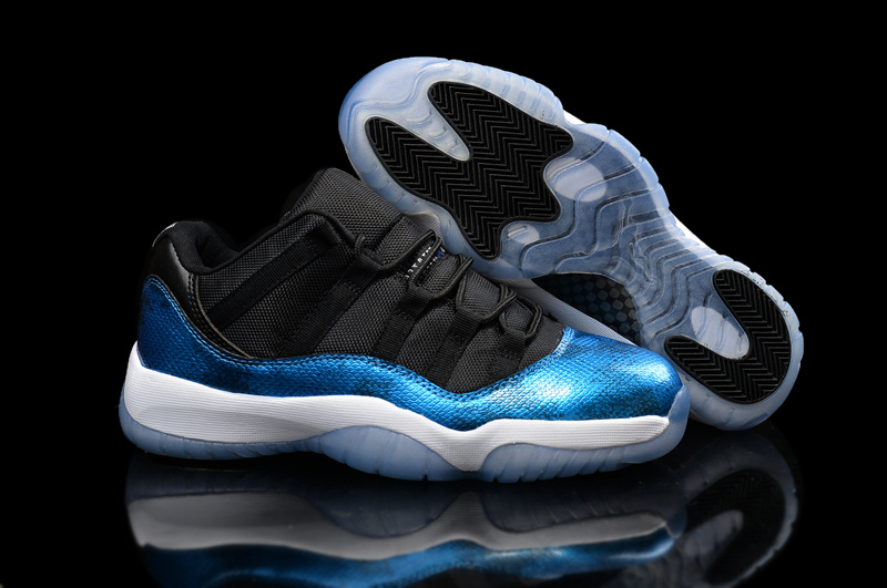 New Air Jordan 11 Low Blue Snake - Click Image to Close