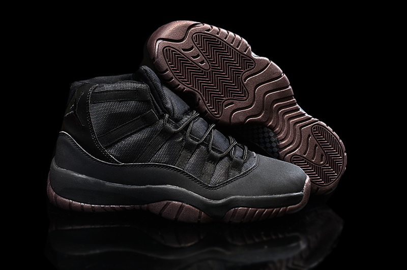 New Air Jordan 11 Matte Custom All Black - Click Image to Close