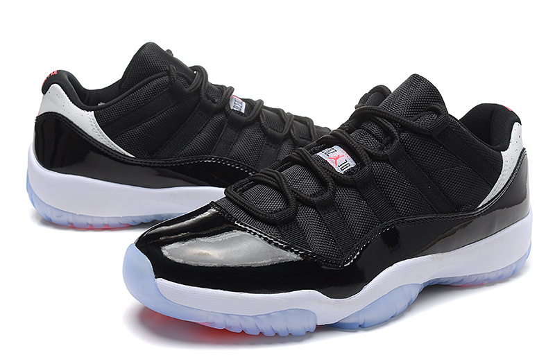 New Air Jordan 11 Retro Low Black White Orange Shoes - Click Image to Close