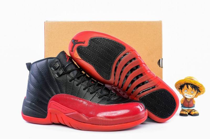 New Air Jordan 12 GS Flu Game Black Varsity Red - Click Image to Close