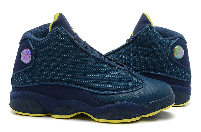 New Air Jordan 13 All Blue Shoes - Click Image to Close