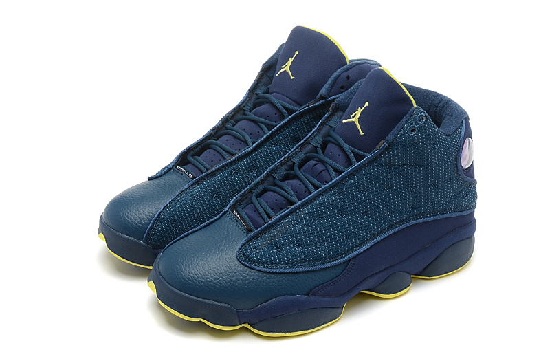 New Air Jordan 13 All Blue Shoes - Click Image to Close