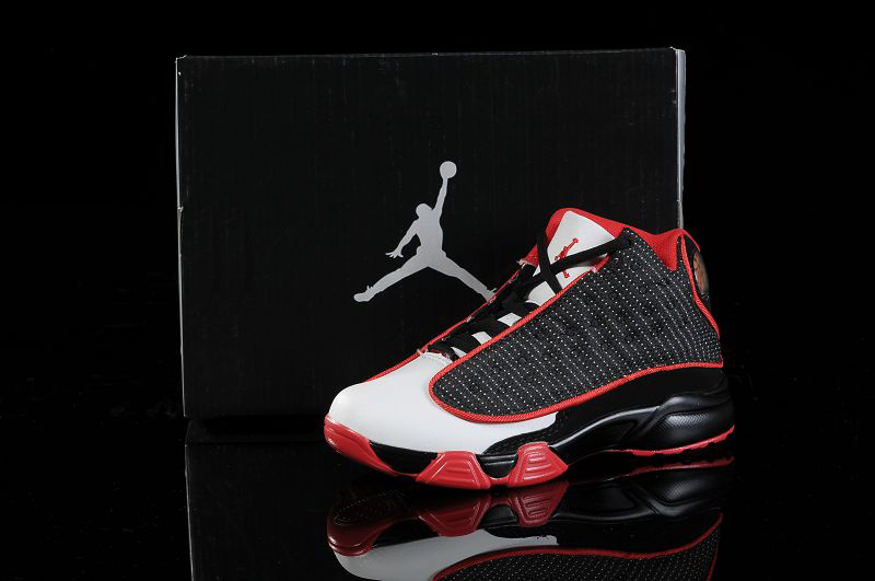 Air Jordan 13 White Black Red For Kids - Click Image to Close