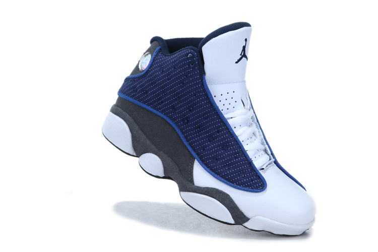 Cheap Jordan 13 White Blue Grey For Women