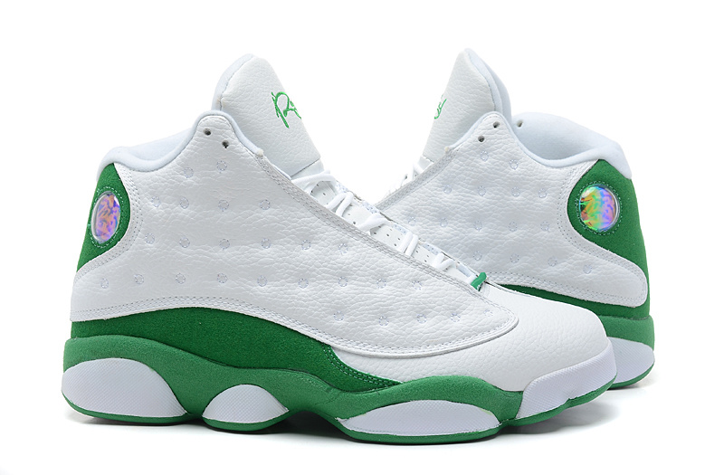 New Air Jordan 13 White Green Shoes