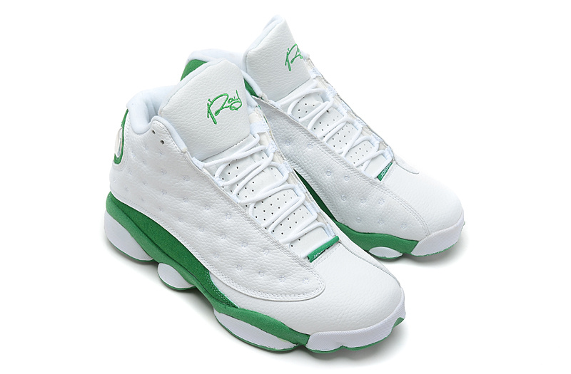 New Air Jordan 13 White Green Shoes