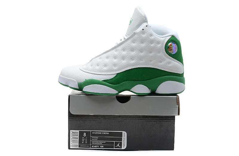 New Air Jordan 13 White Green Shoes