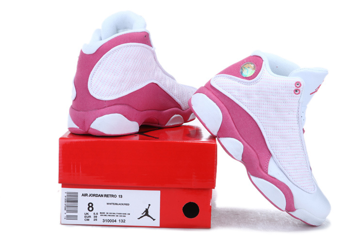 Cheap Jordan 13 White Pink For Women