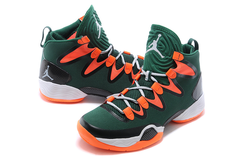 Cheap 2015 Air Jordan 28 Green Orange White Shoes - Click Image to Close