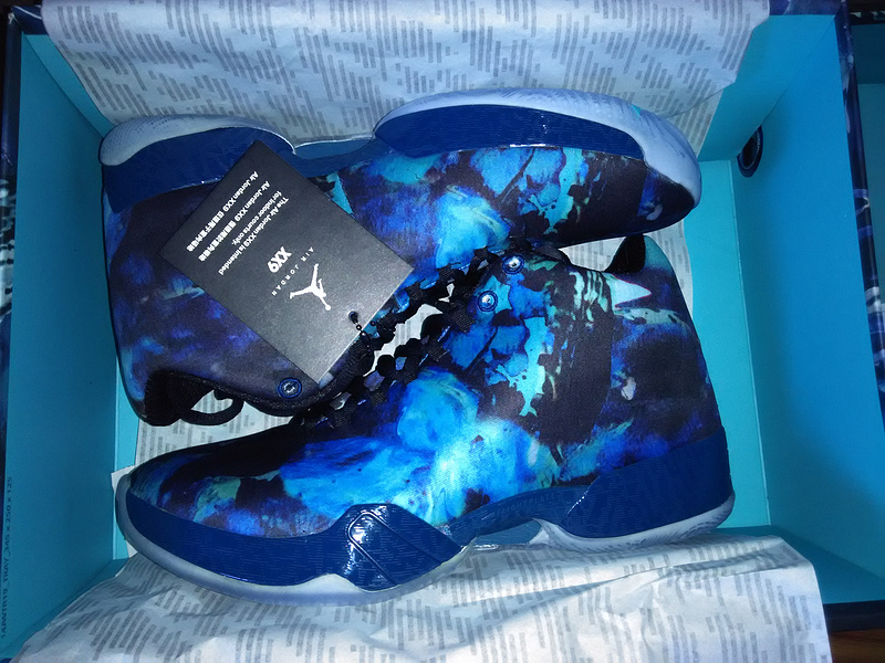 2015 New Air Jordan 29 Blue Black Paiting Shoes - Click Image to Close