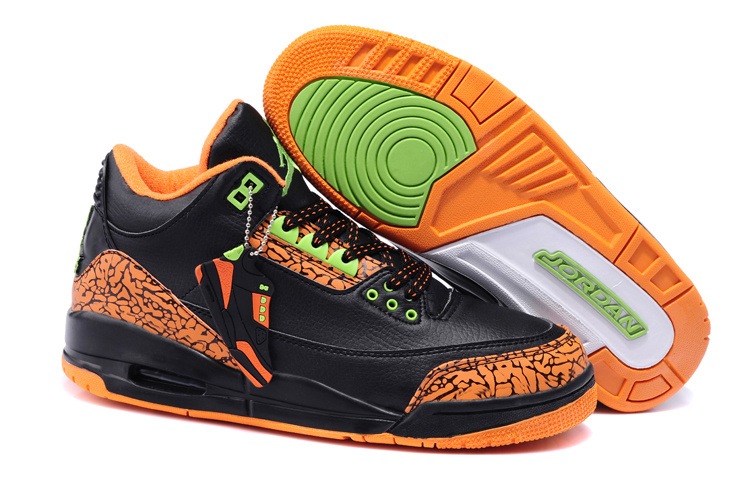 2013 New Arrival Jordan 3 Black Orange - Click Image to Close