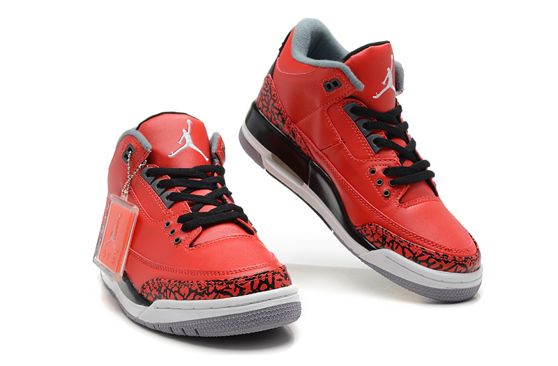 New Jordan Retro 3 Black Red White