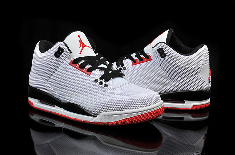 Cheap 2015 Air Jordan 3 Retro PVC Grey Black Red Shoes - Click Image to Close