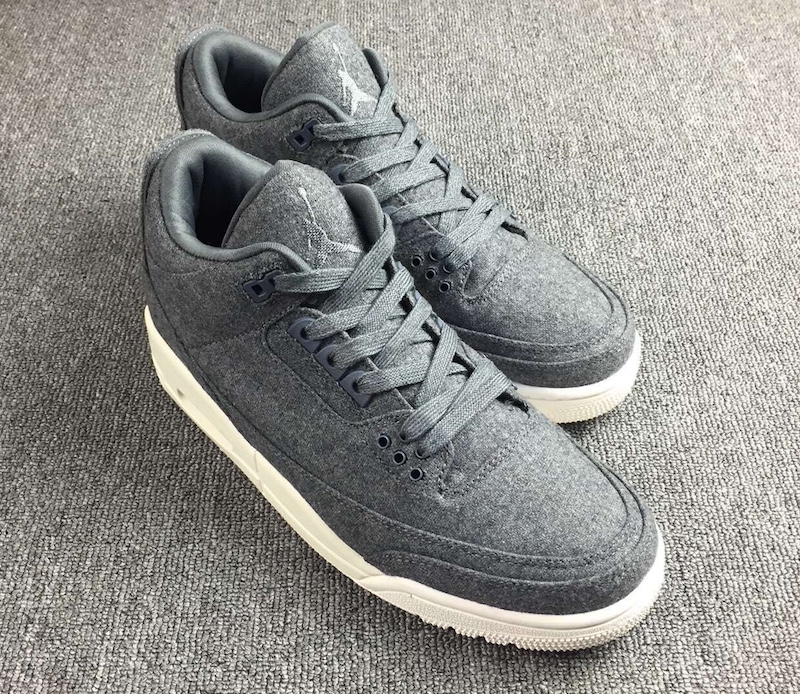 New Air Jordan 3 Wool Dark Grey Dark Grey Sail - Click Image to Close